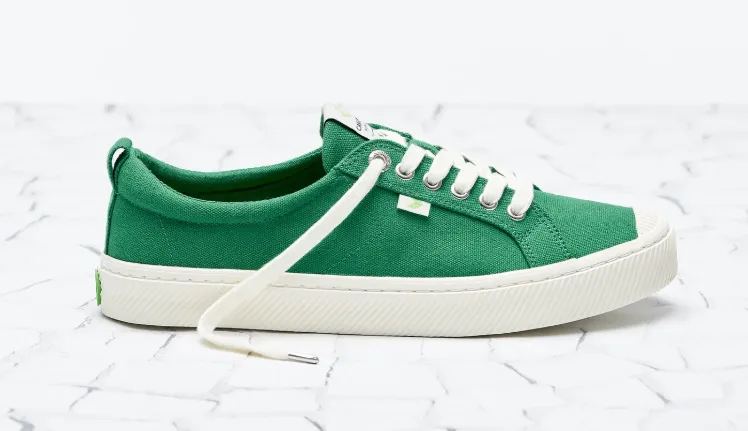 Green Canvas OCA Low Sneakers