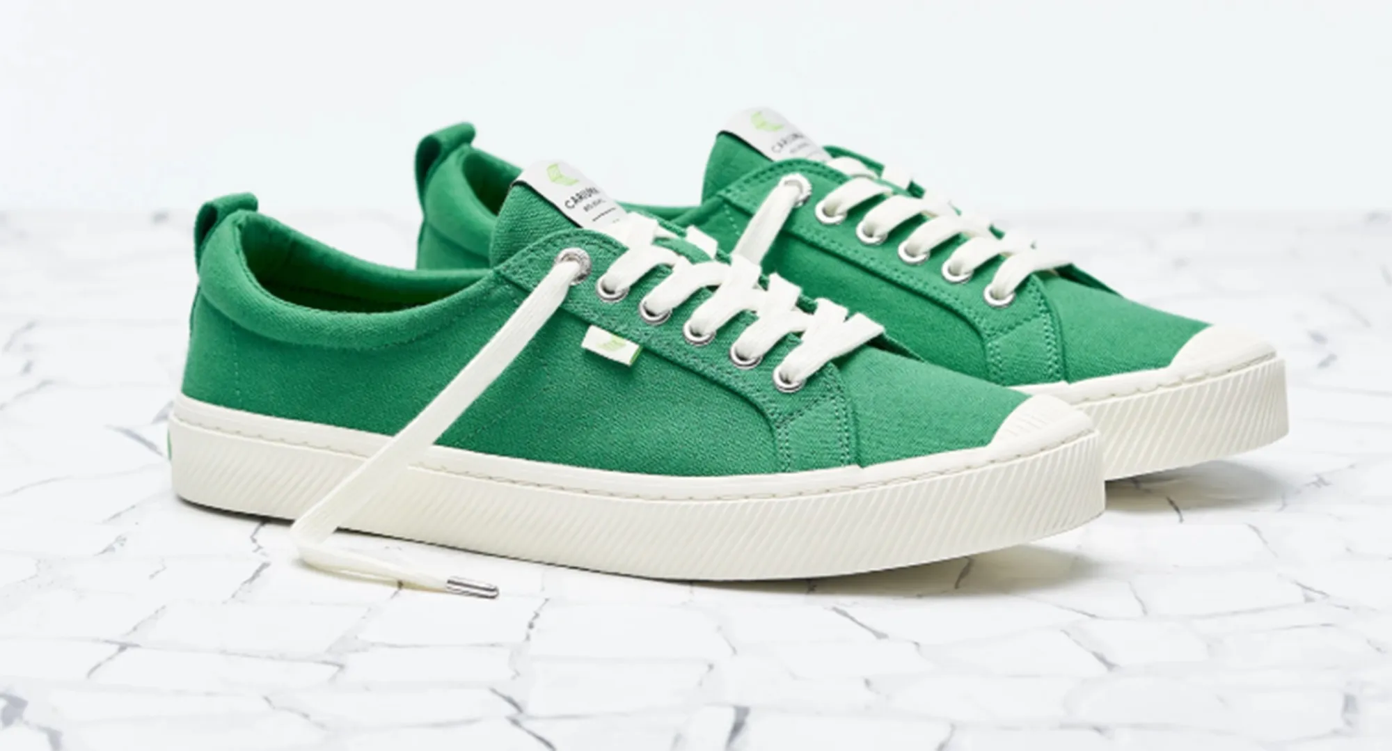 Green Canvas OCA Low Sneakers