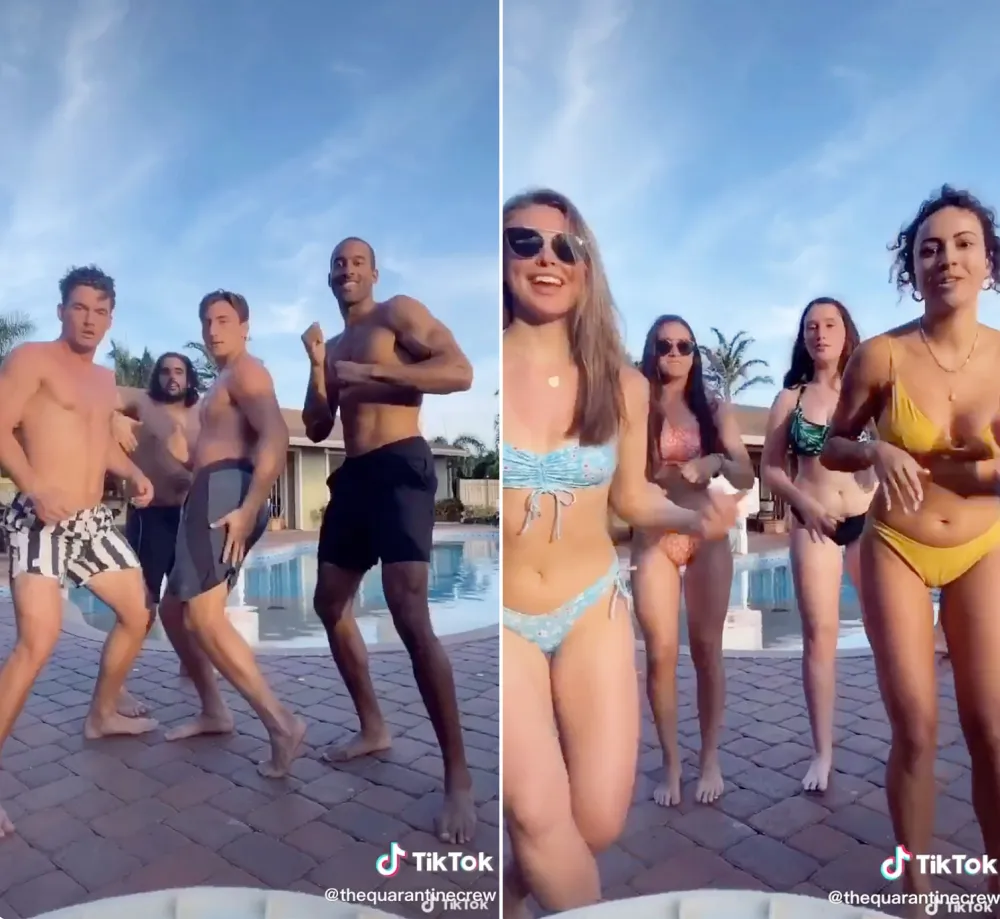 Tyler Cameron and Hannah Brown dance on TikTok