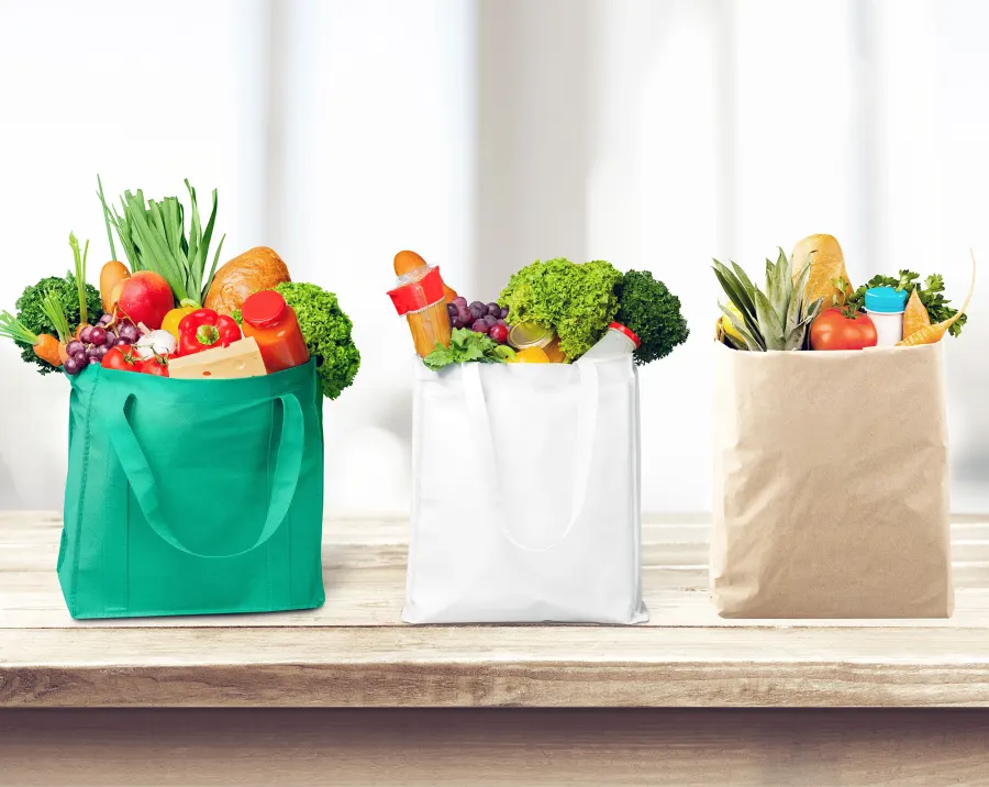 How Hilary Duff Is Teaching Her Kids About Sustainability reusable grocery bags