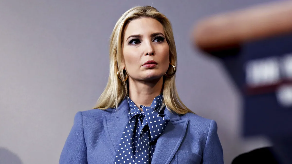 Ivanka Trump Blue Pantsuit March 20, 2020