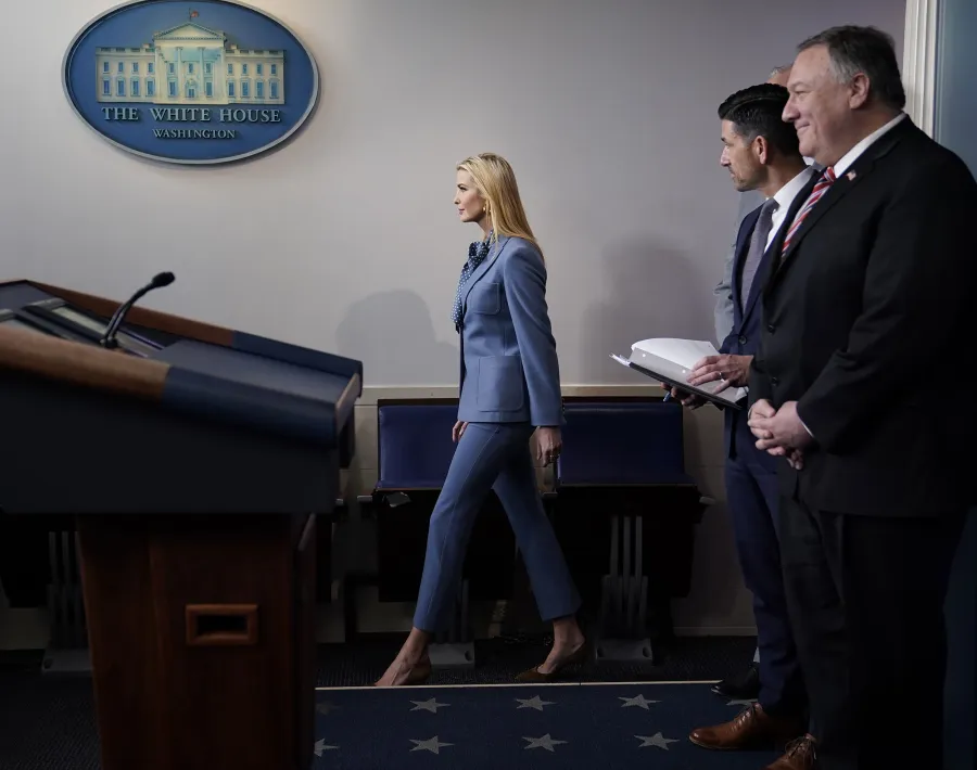 Ivanka Trump Blue Pantsuit March 20, 2020