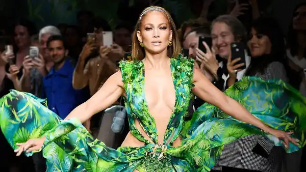 Jennifer Lopez Wears a New Totally Different Version of the Versace Jungle Print