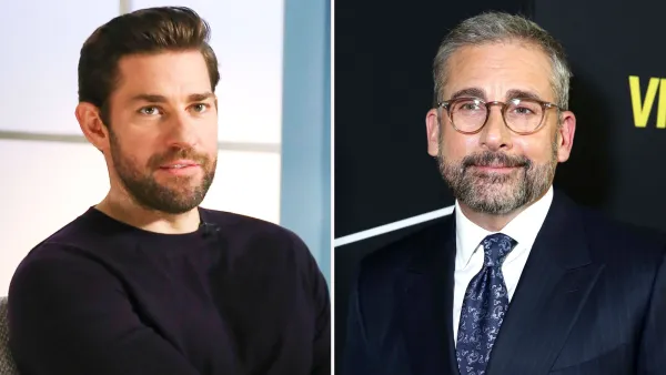 John Krasinski Stages Mini Office Reunion With Steve Carell