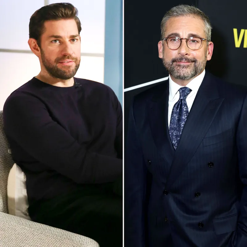 John Krasinski Stages Mini Office Reunion With Steve Carell
