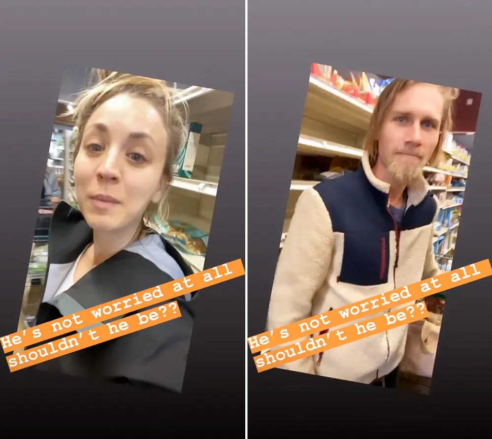 Kaley Cuoco Panics While Grocery Shopping With Karl Cook Amid Coronavirus