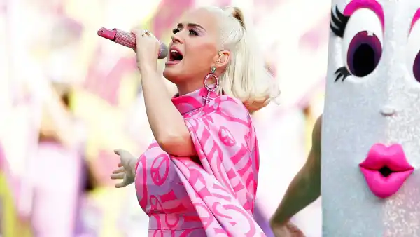 Katy Perry Shows Off Baby Bump As She Performs in Australia