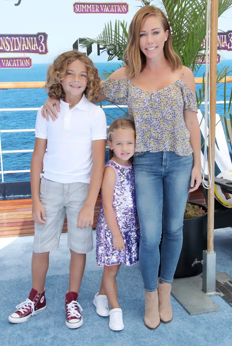 Kendra Wilkinson and Children Hank Baskett Jnr and Alijah Baskett