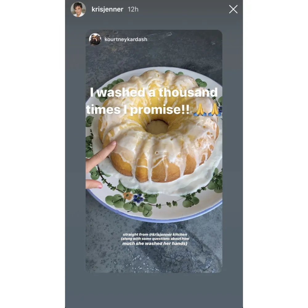 Kris Jenner Jokes She Washed Her Hands a Lot While Baking for Her Kids 2