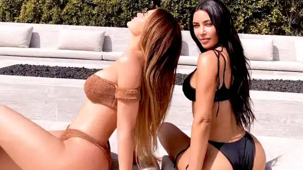 Kylie Jenner, Kim Kardashian, Khloe, Kourtney Spend Day at the Pool