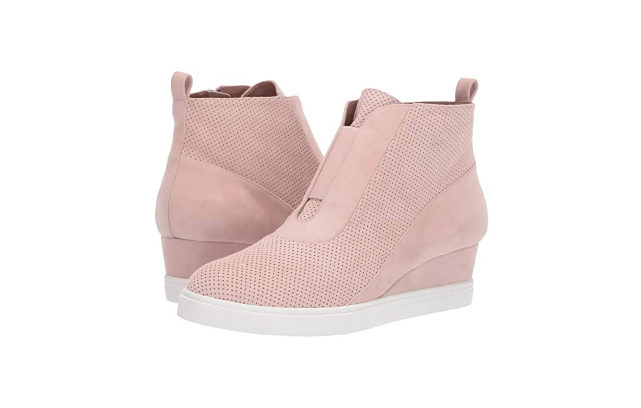 LINEA Paolo Anna Wedge Sneaker (Blush Perf Suede)