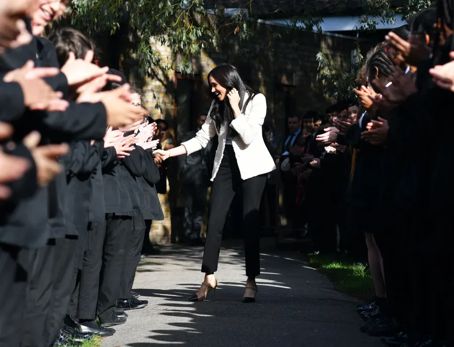 Meghan Markle Makes Surprise Solo Appearance at London High School for International Women's Day