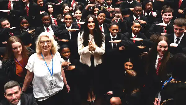 Meghan Markle Makes Surprise Solo Appearance at London High School for International Women's Day