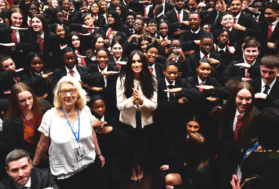 Meghan Markle Makes Surprise Solo Appearance at London High School for International Women's Day