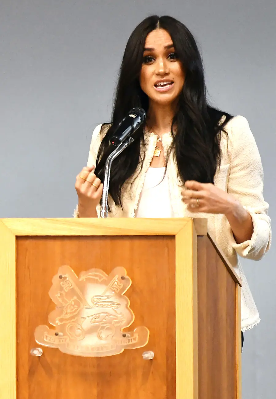 Meghan Markle Makes Surprise Solo Appearance at London High School for International Women's Day