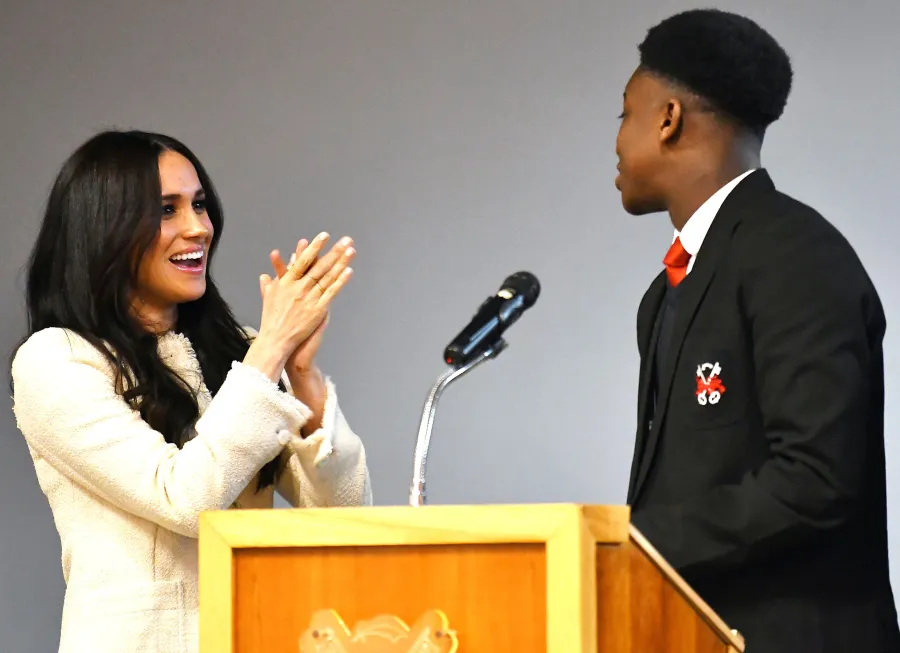 Meghan Markle Makes Surprise Solo Appearance at London High School for International Women's Day