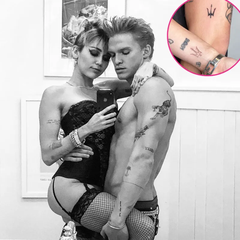 Miley Cyrus and Cody Simpson Get Matching Trident Tattoos