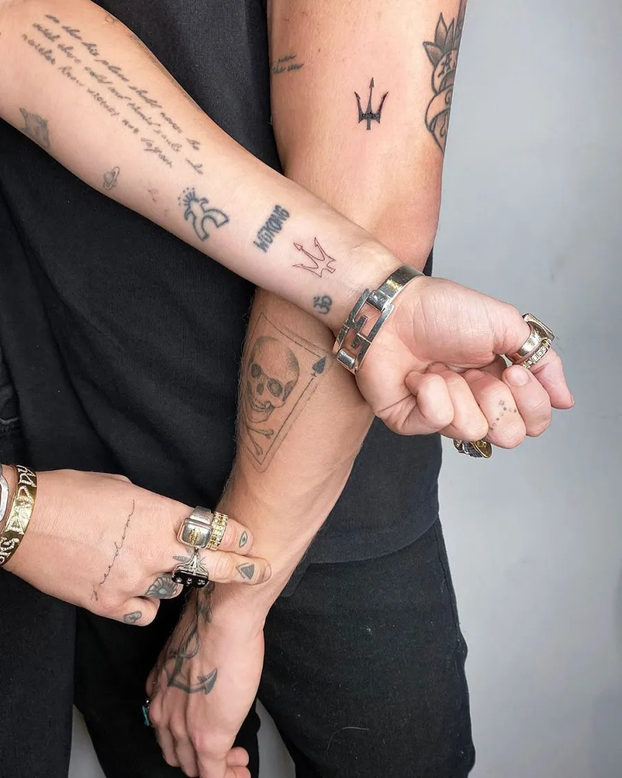 Miley Cyrus and Cody Simpson Get Matching Trident Tattoos