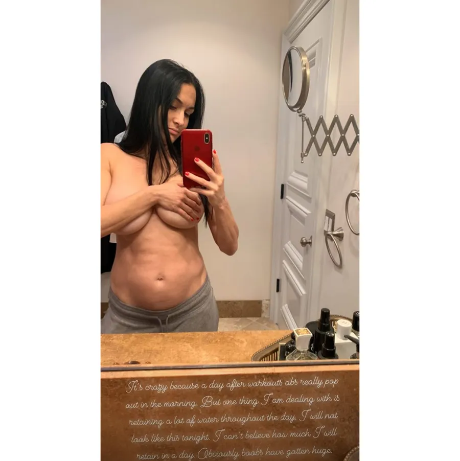 Nikki-Bella-topless-baby-bump