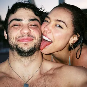 Noah Centineo Alexis Ren Touchy Feely Cozy During Night Out