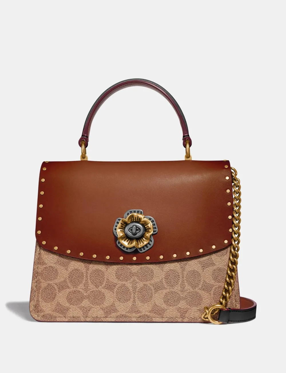 Parker Top Handle In Signature Canvas With Rivets