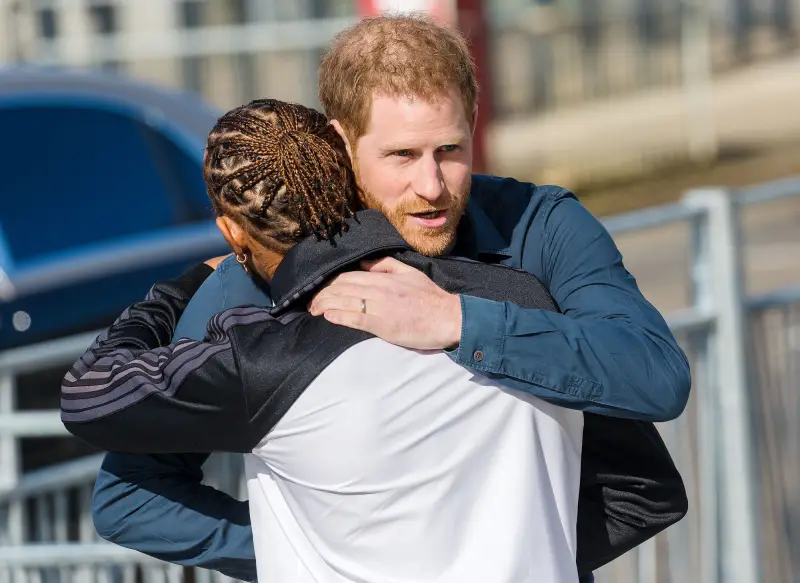 Prince Harry Makes Solo Appearance with Lewis Hamilton During Farewell Tour of Royal Engagement