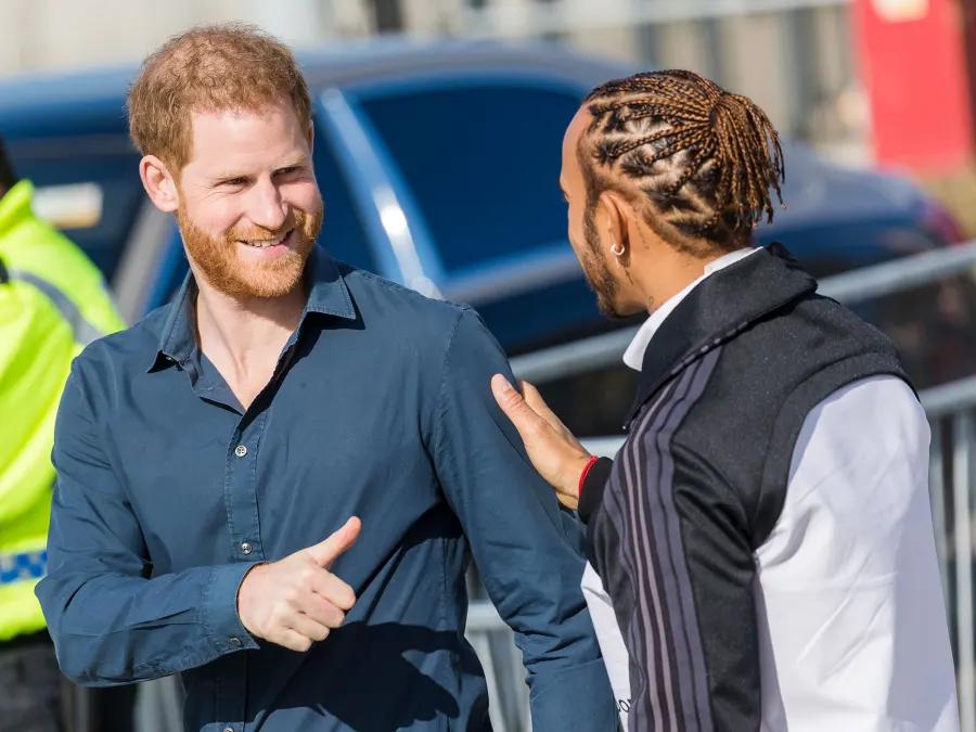 Prince Harry Makes Solo Appearance with Lewis Hamilton During Farewell Tour of Royal Engagement