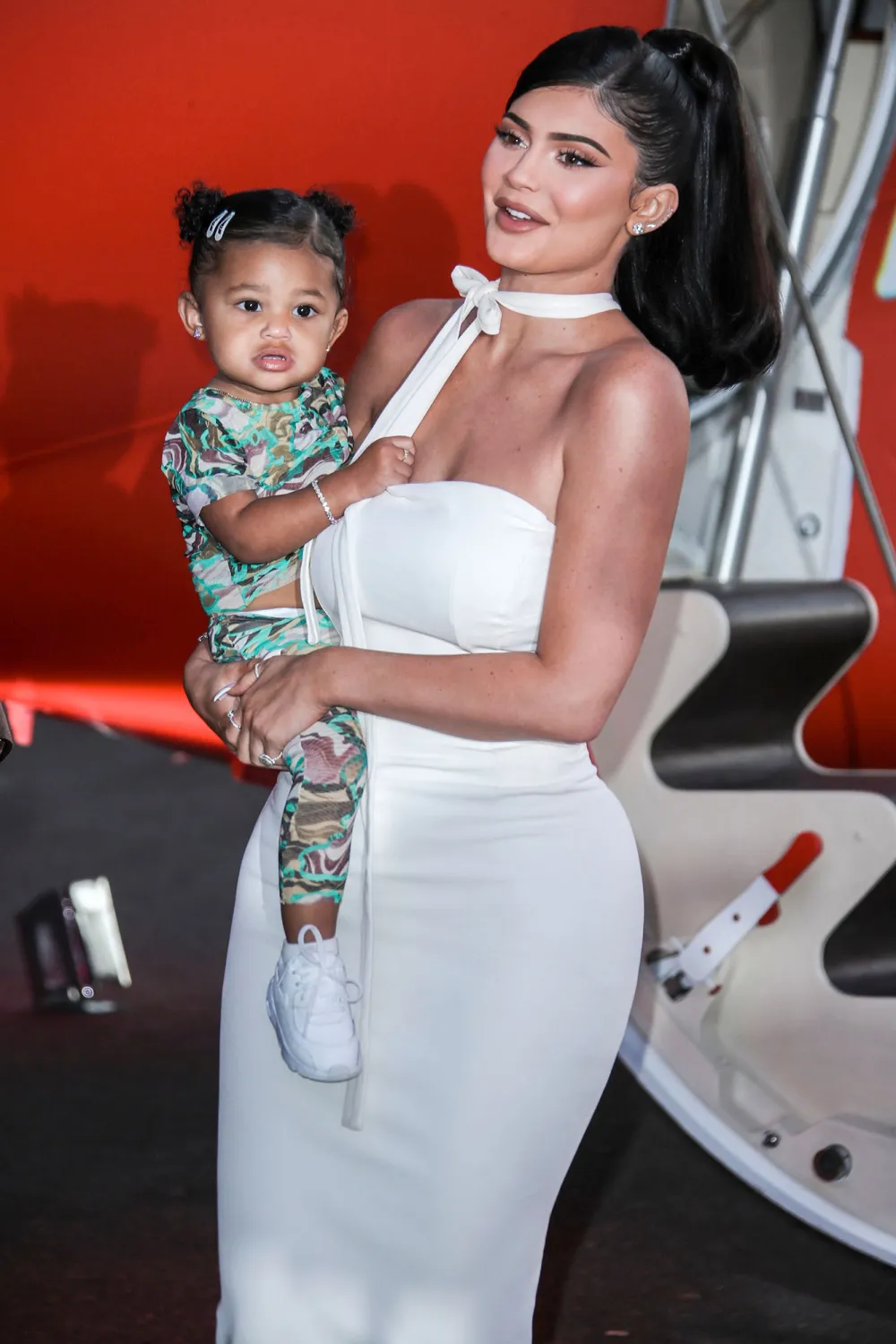 Stormi Webster and Kylie Jenner White Dress
