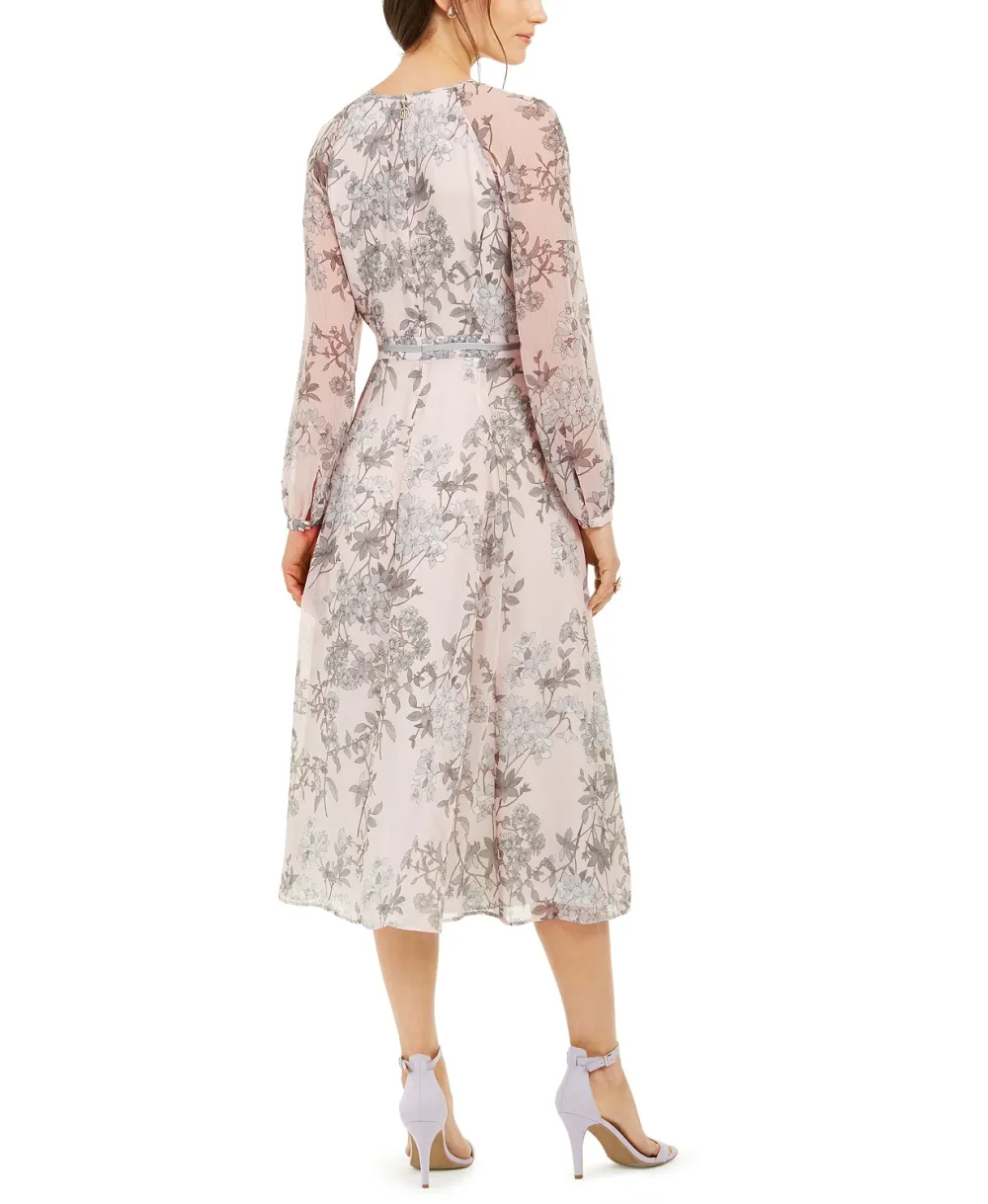 Tommy Hilfiger Diana Floral-Print Chiffon Midi Dress