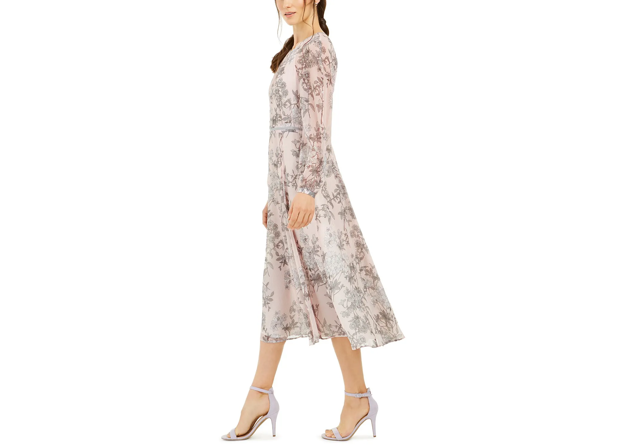 Tommy Hilfiger Diana Floral-Print Chiffon Midi Dress