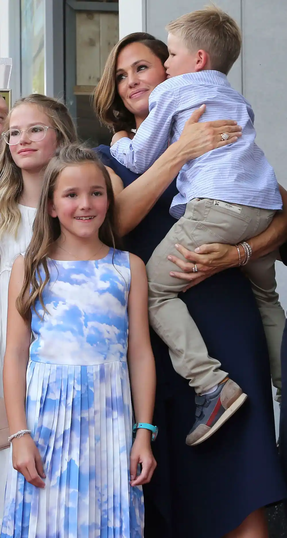 Violet Affleck, Seraphina Rose Elizabeth Affleck, Samuel Garner Affleck, Jennifer Garner Walk of Fame