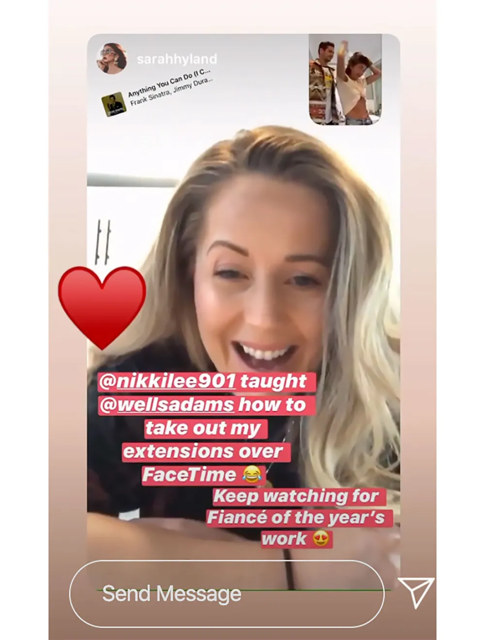 Wells Adams Takes Out Fiance Sarah Hyland&rsquo;s Hair Extensions