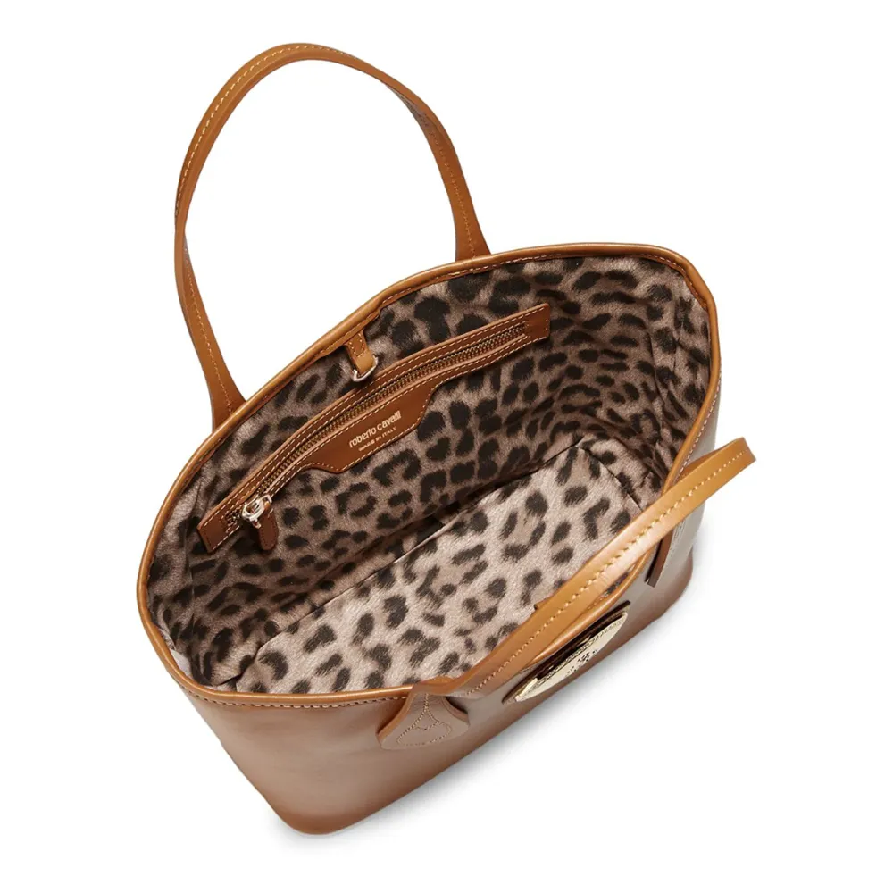 Roberto Cavalli Leather Box Tote