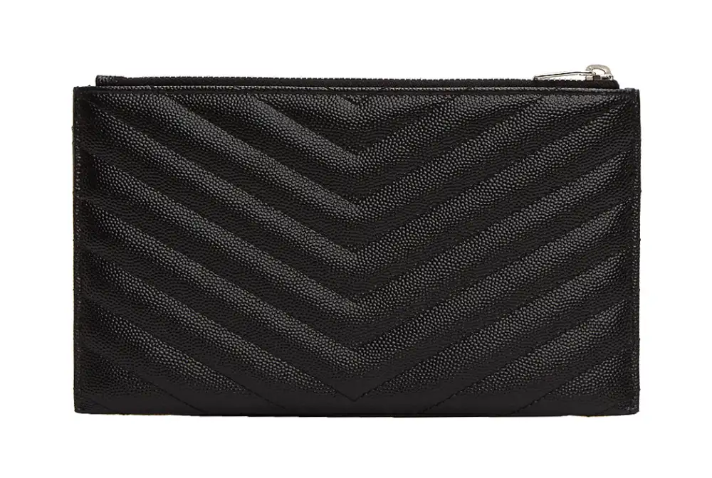 Saint Laurent Black Monogram Bill Pouch