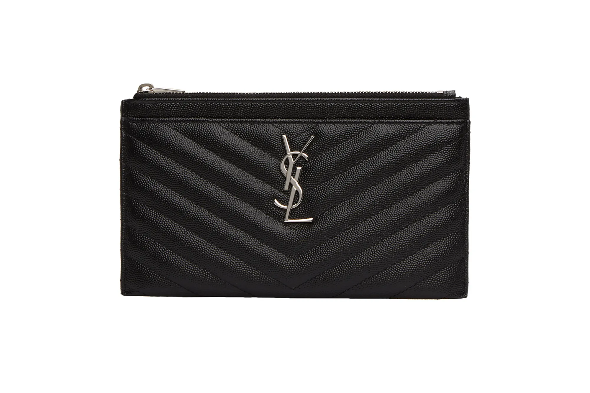 Saint Laurent Black Monogram Bill Pouch