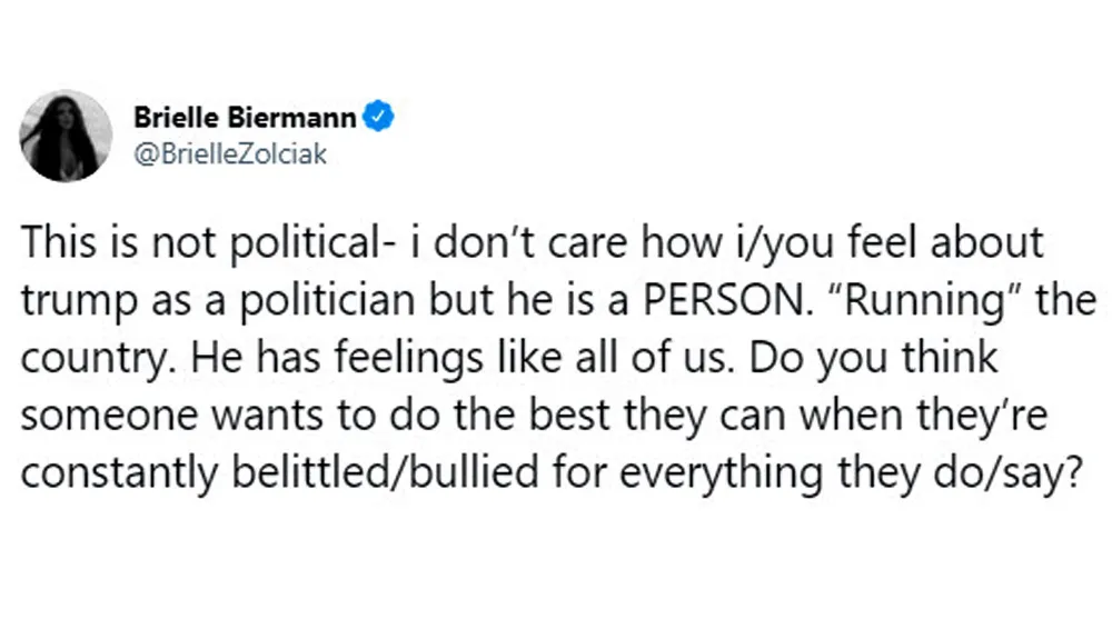 Brielle Biermann Gets Backlash After Saying Donald Trump Has Feelings Too
