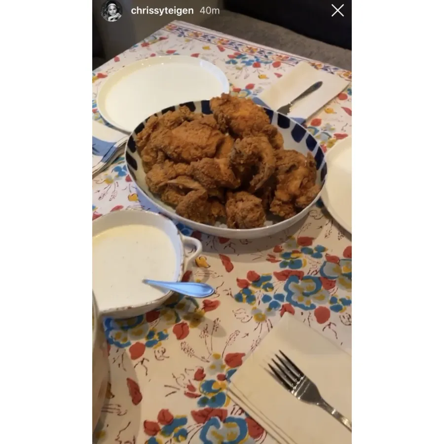 Chrissy Teigen Easter eats