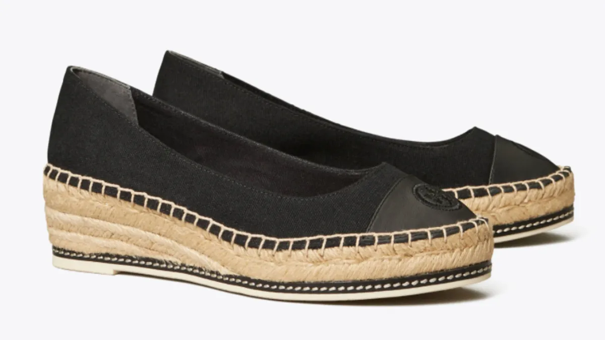 Color-Block Espadrille Wedge