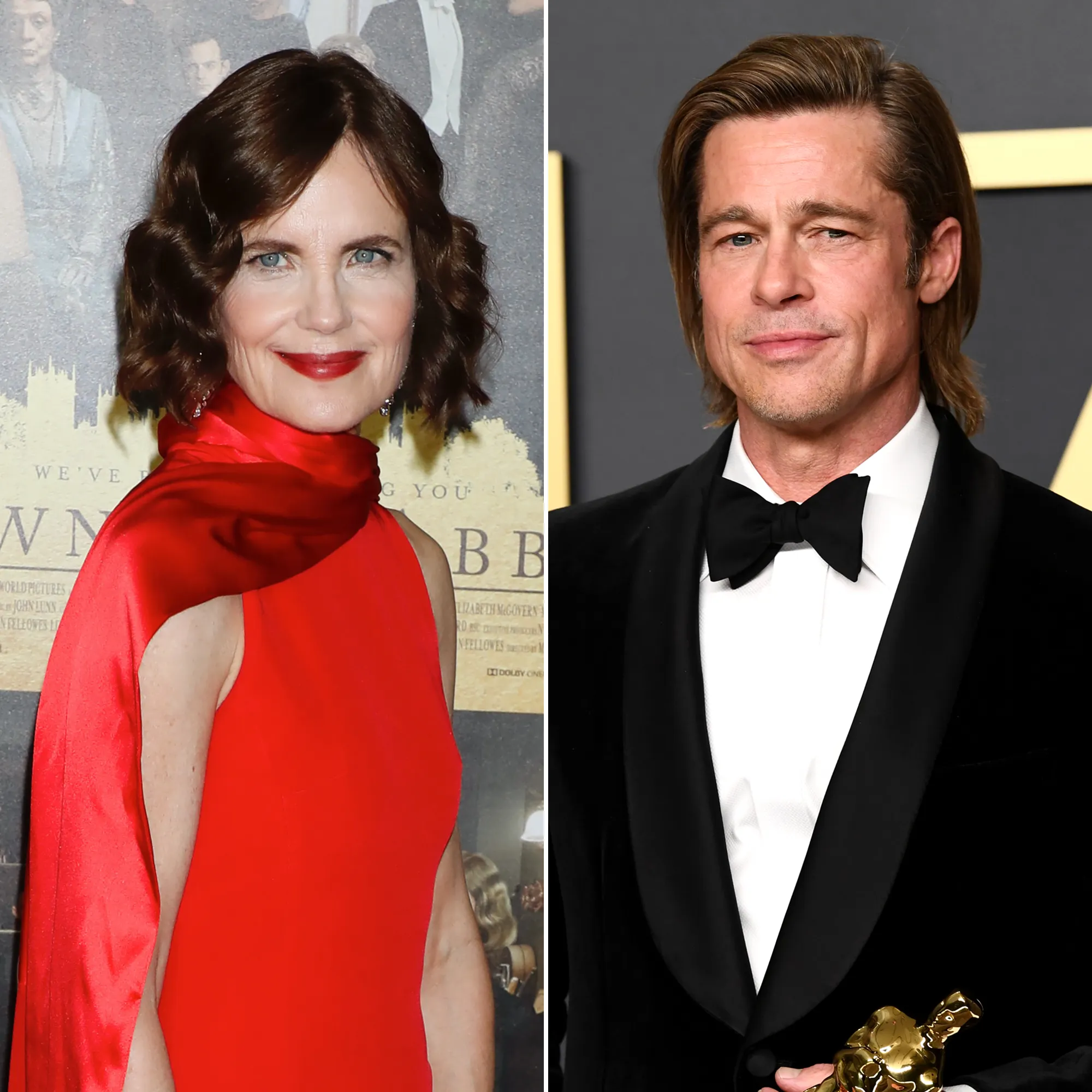 Elizabeth McGovern Jokes That She Helped Make Brad Pitt a Better Kisser
