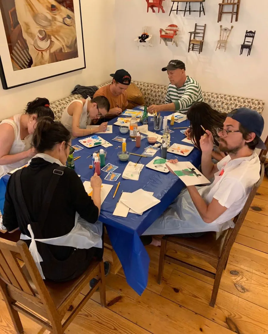 Getting Crafty Demi moore Instagram Demi Moore and Bruce Willis in Quarantine With Their Family