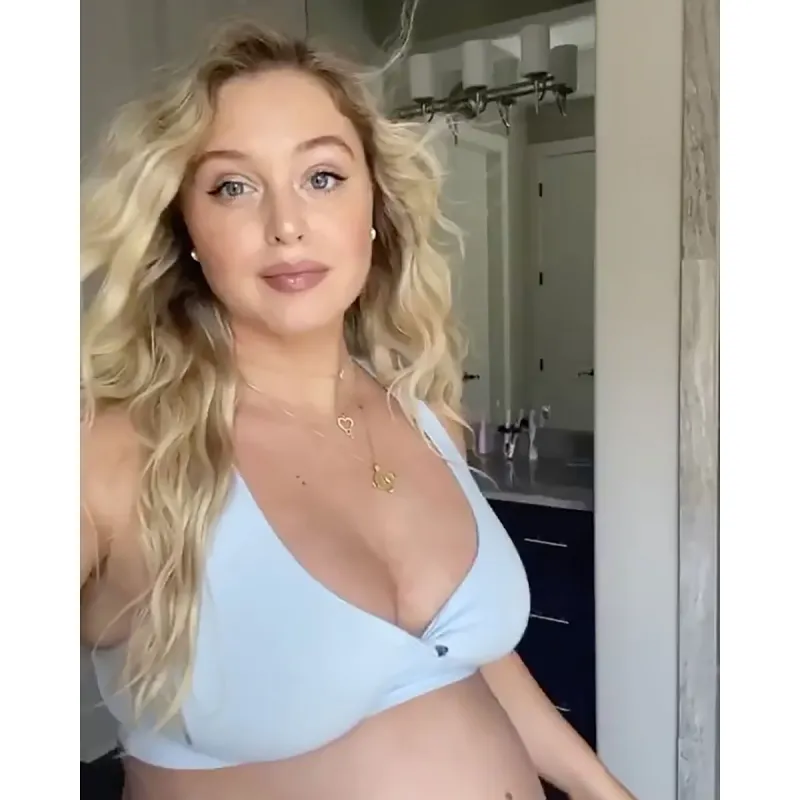 9-Months-Pregnant Iskra Lawrence Dances Around in a Bralette