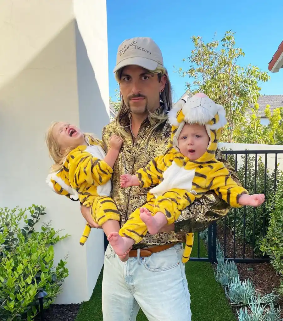 Jade Roper and Tanner Tolbert Dress Up With Kids in Tiger King costumes