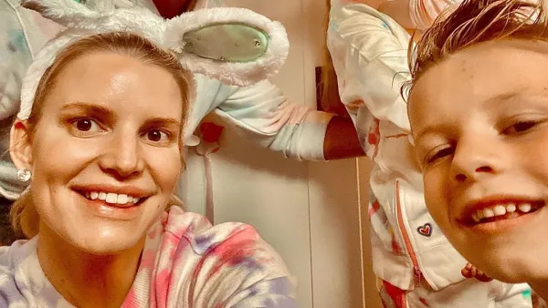 Jessica Simpson Eric Johnson Maxwell Ace and Birdie Jessica Simpson Shares a Look Inside Her Familys Different Kind of Easter Amid Quarantine