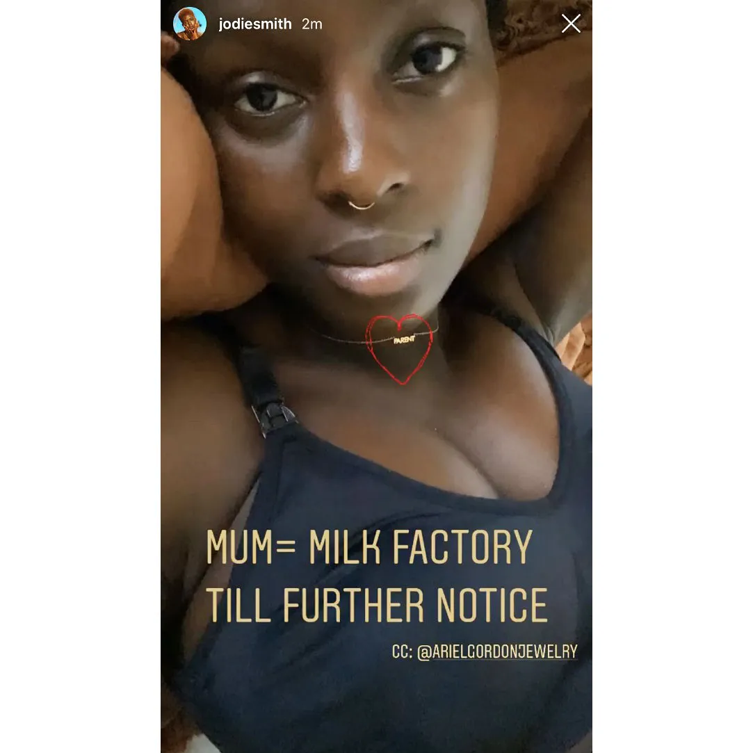 Jodie Turner-Smith Jokes Shes a Milk Factory After Giving Birth