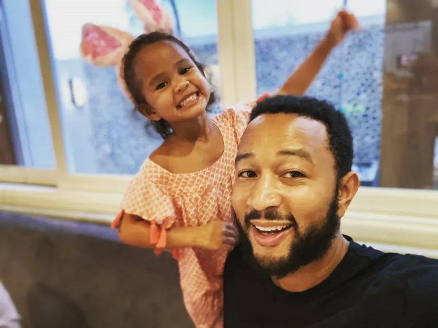 Luna and John Legend Easter Selfie