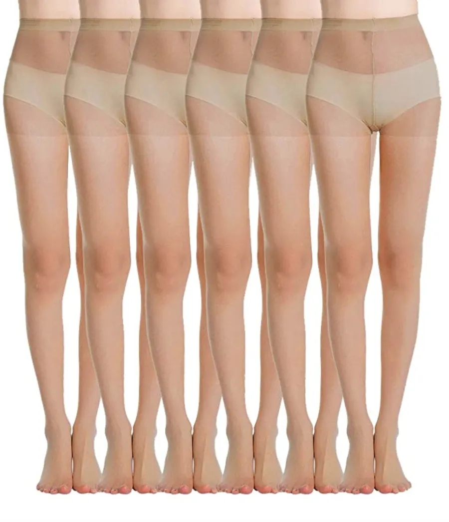 MANZI Women's Pantyhose 6-Pack