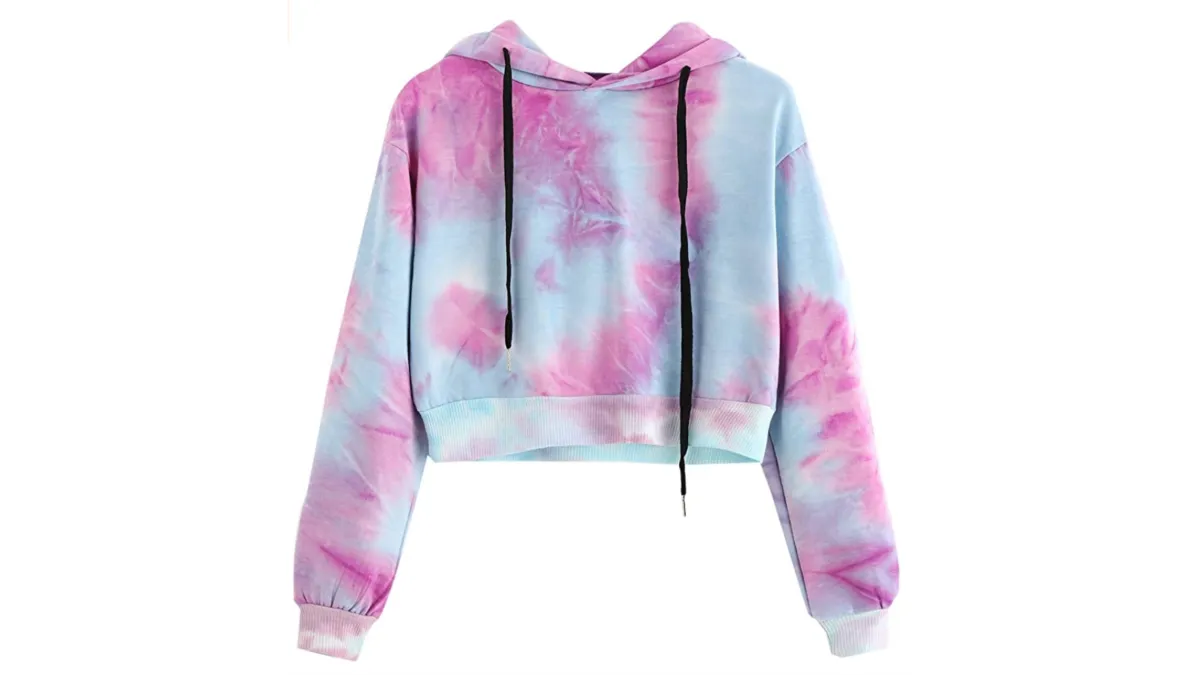 MakeMeChic Women's Long Sleeve Printed Crop Hoodies