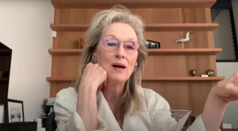 Meryl Streep Drinks in a Bathrobe as She Celebrates Stephen Sondheim Birthday With Audra McDonald Christine Baranski 2