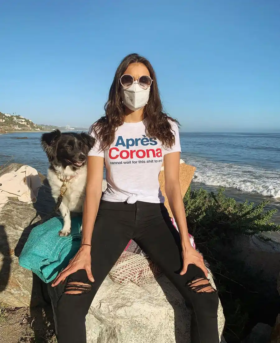 We Kind of Want Nina Dobrev's Quarantine-Approved Tee