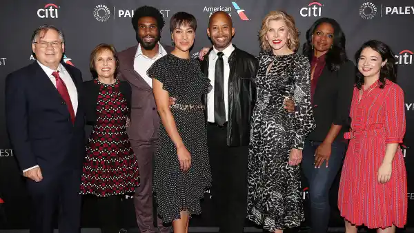 Robert King, Michelle King, Nyambi Nyambi, Cush Jumbo, Michael Boatman, Christine Baranski, Audra McDonald and Sarah Steele